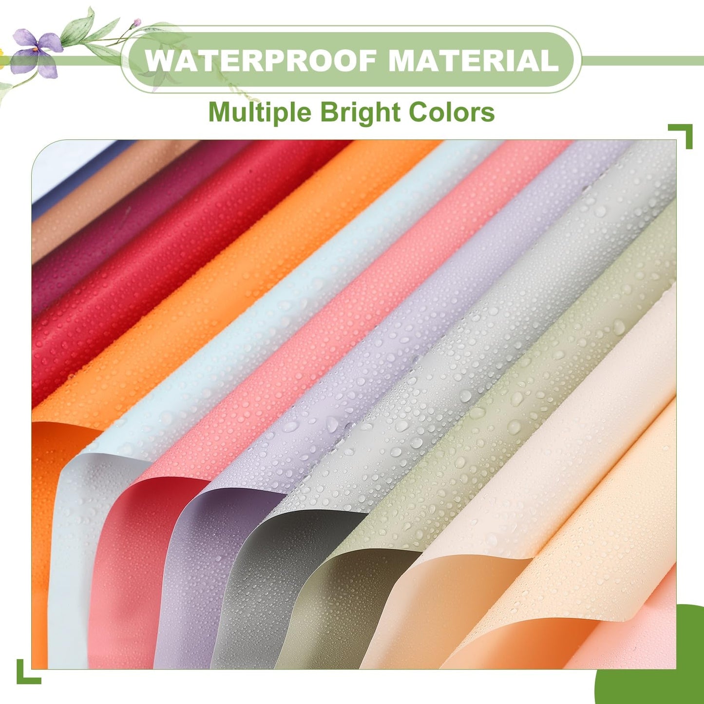 uxcell 20 Sheets Flower Wrapping Paper, 21.5" x 21.5" Waterproof Floral Bouquet Wrapping Papers Florist Supplies for Wedding Party Gift Packaging DIY Crafts, Red