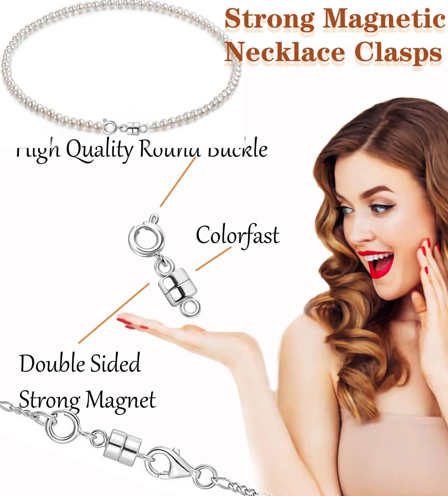 Dailyacc Necklace Clasps and Closures - Safety 14 K Gold and Silver Jewelry Converters for Bracelets Chain Extender