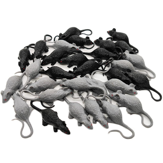30 Pcs Mini Simulated Mouse Fake Mice Realistic Mouse Fake Rats Small Plastic Mice Realistic Terror Plastic Mouse Figurines Toy for Kids Children April Fools Day Halloween Prank Party Supplies