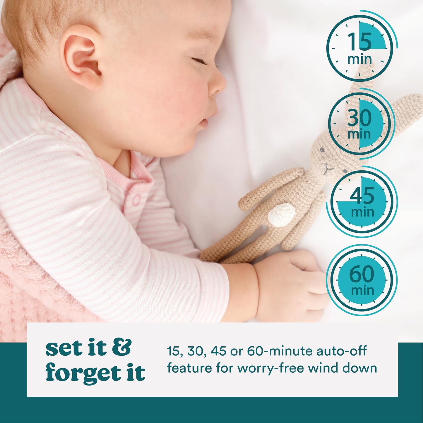 MyBaby Lullaby Sound Machine & Projector – Baby Sleep Machine Plays 6 Sounds & Lullabies, Projects Soothing Images - Auto-Off Timer, Adjustable Volume, Great for Baby Registry and Baby Shower Gifts