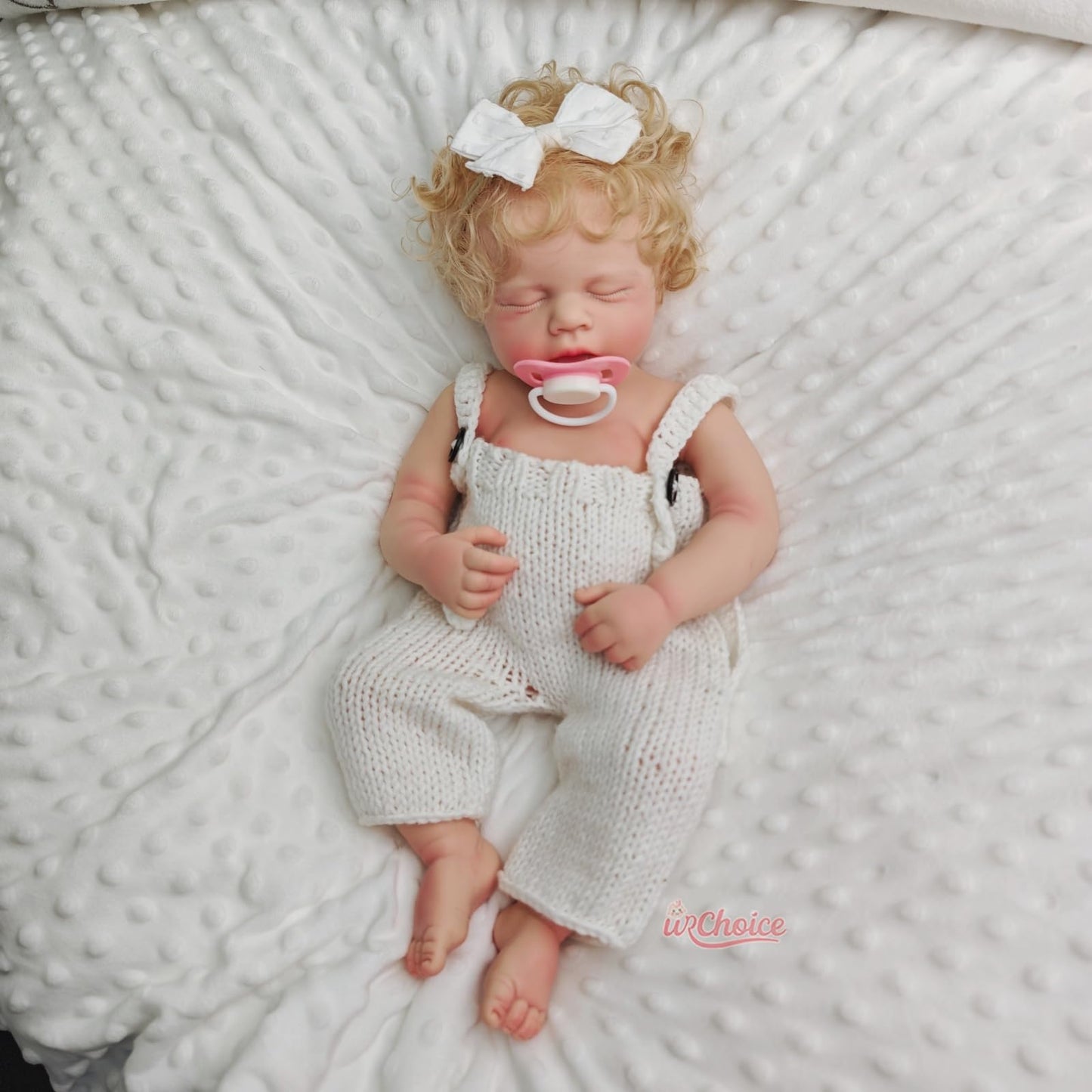Oppaionaho Full Body Silicone Baby Doll with Hair 20 Inch Lifelike Reborn Baby Dolls Girl with Mouth That Opens Sleeping Newborn Doll Anatomically Correct