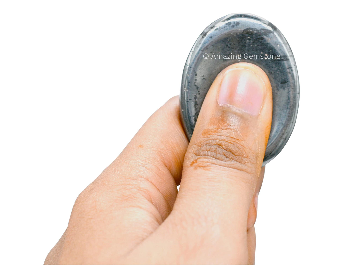 Amazing Gemstone Hematite Worry Stone Crystals and Healing Stones - Worry Stones for Stress Relief Gifts - Piedra Crystal Fidget for Meditation,Relaxation - Unique Stocking Stuffers and Birthday Gift