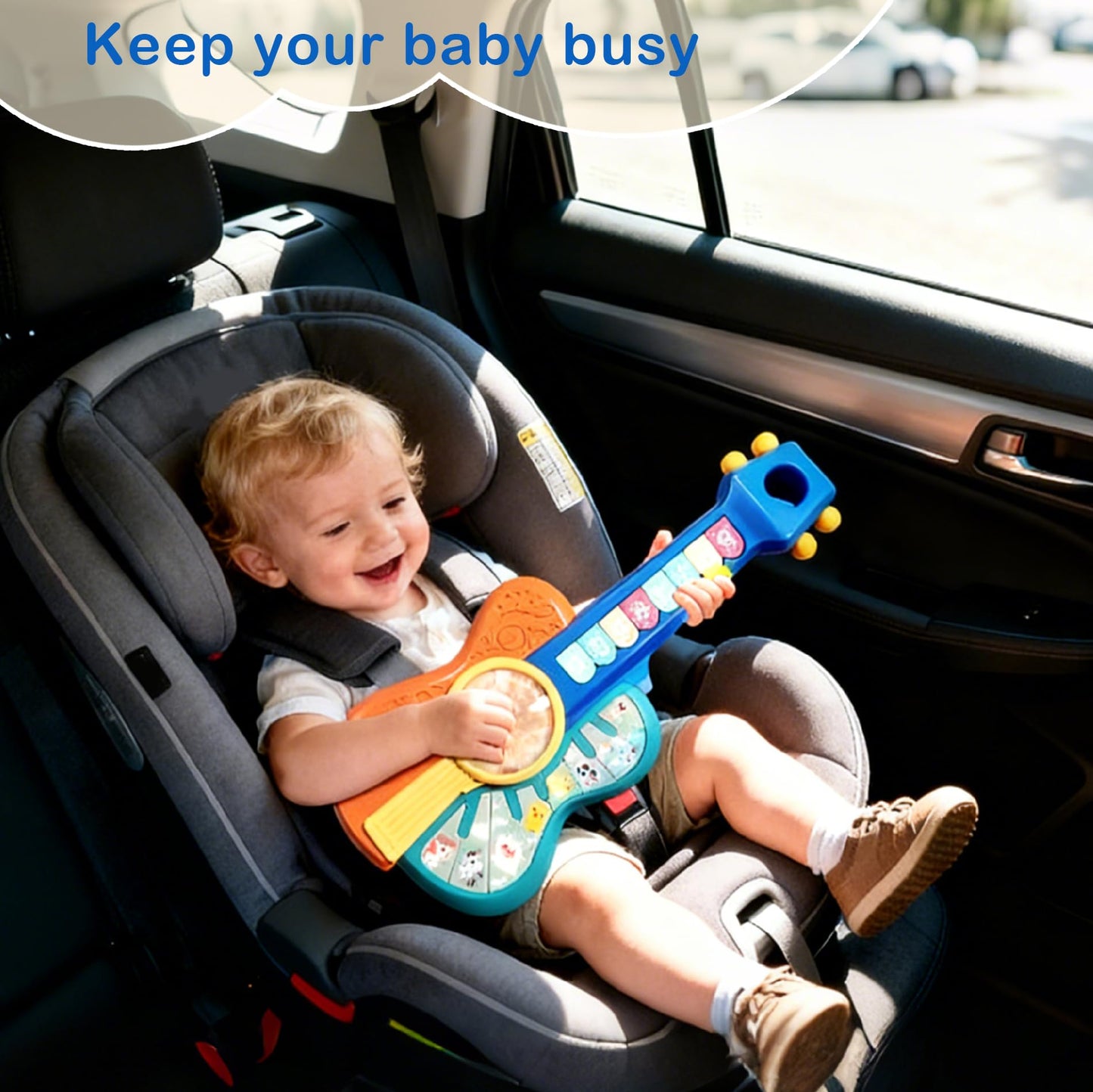 SailStart Toddlers Guitar Musical Toys for 1-2 Year Old Boy/Girl, Multiple Modes with Piano Keys, Animal Sounds, Musical, Baby Toys 12-18-24 Months, Gifts for One Year Old Boys/Girl
