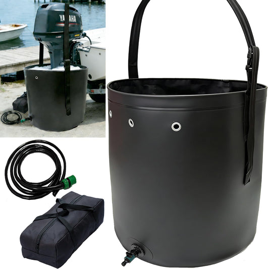 FEIJAZUM Outboard Motor Flushing Bag for Outboard Flushing on Land, 27.6'' x 27.6'' x 30'', Outboard Engines Flushing Bag Suitable for Under 350HP Outboards (0-350HP Outboard Motor)