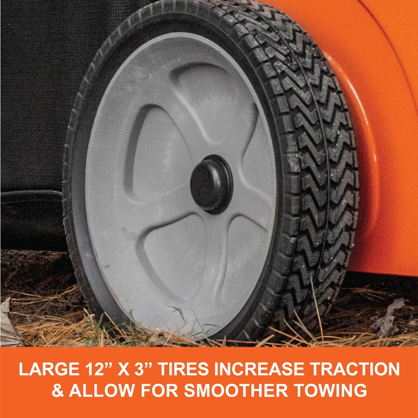 Agri-Fab 45-0492 44" Tow-Behind Lawn Sweeper, 28 cu. ft Hopper Bag Capacity; Leaf & Grass Catcher, with Adjustable Brush Height and Dump From Seat Handle