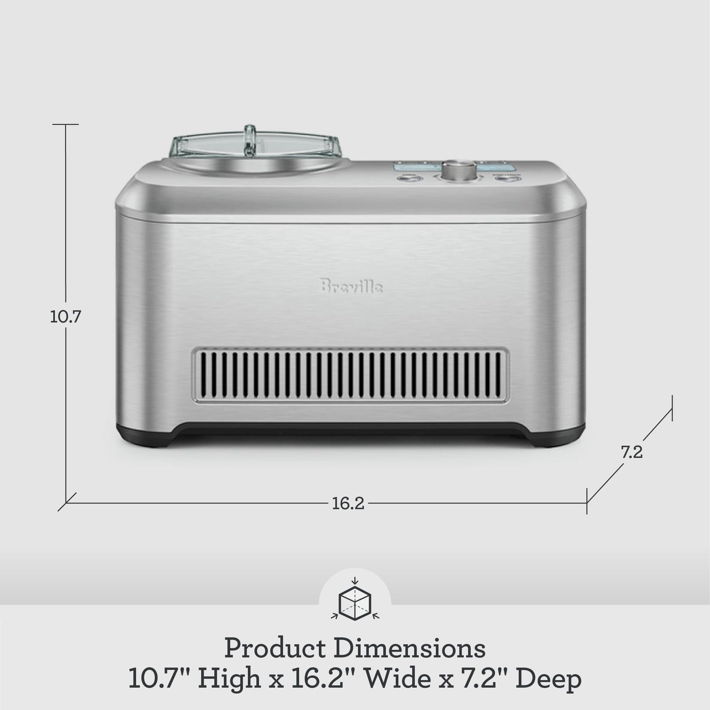 Breville Smart Scoop Ice Cream Maker BCI600XL, Brushed Stainless Steel