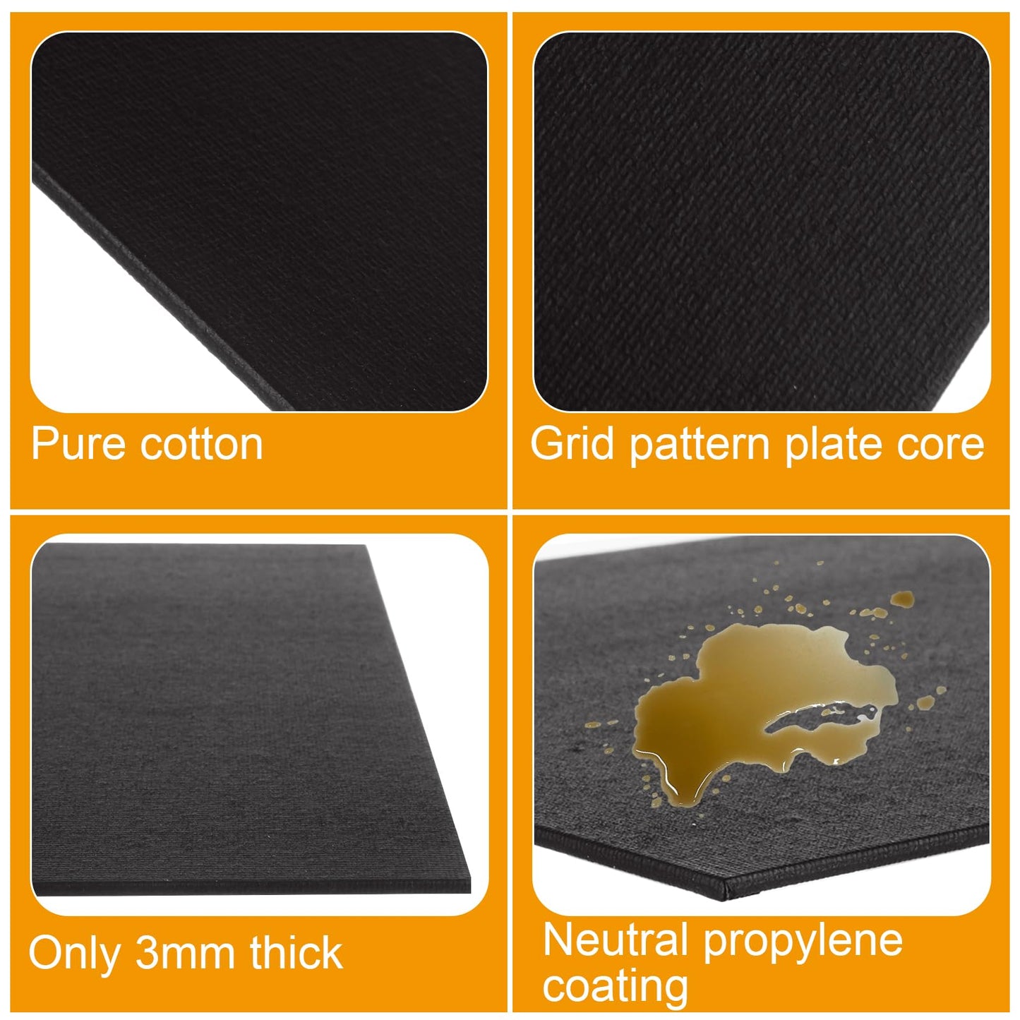 GBACHOOSE 24 PCS Black Canvas for Painting 8x10 Black Canvas Panels for Painting, Drawing and Art Supplies, Blank Small Canvases for Painting Acrylics Oil Watercolor Tempera Paints