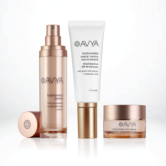 Hydroveda GLOW, SOOTHE AND SUN PROTECT TRIO