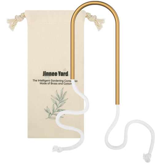 Jinnee Yard，The Intelligent Plant Self-Watering Devices Made of Brass and Cotton，Indoor Plant Watering Devices，Vacation Plant Waterer (Matte Finish)