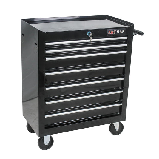 nifoti 7 Drawers Tool Cart on Wheels,Multifunctional Rolling Tool Chest Tool Storage,Drawers Rolling Tool Trolley Organizer Tool Case for Garage,Warehouse,Workshop,Repair Shop (7 Drawers-29.9"H-Black)