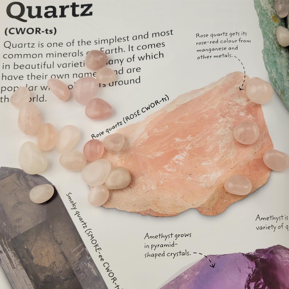 1,000 Carats Rose Quartz Handpicked Tumbled Stones Crystals Chips Bulk Pocket Stones for Healing, Reiki, Meditation, Witchcraft and Home Decorations (Rose Quartz)