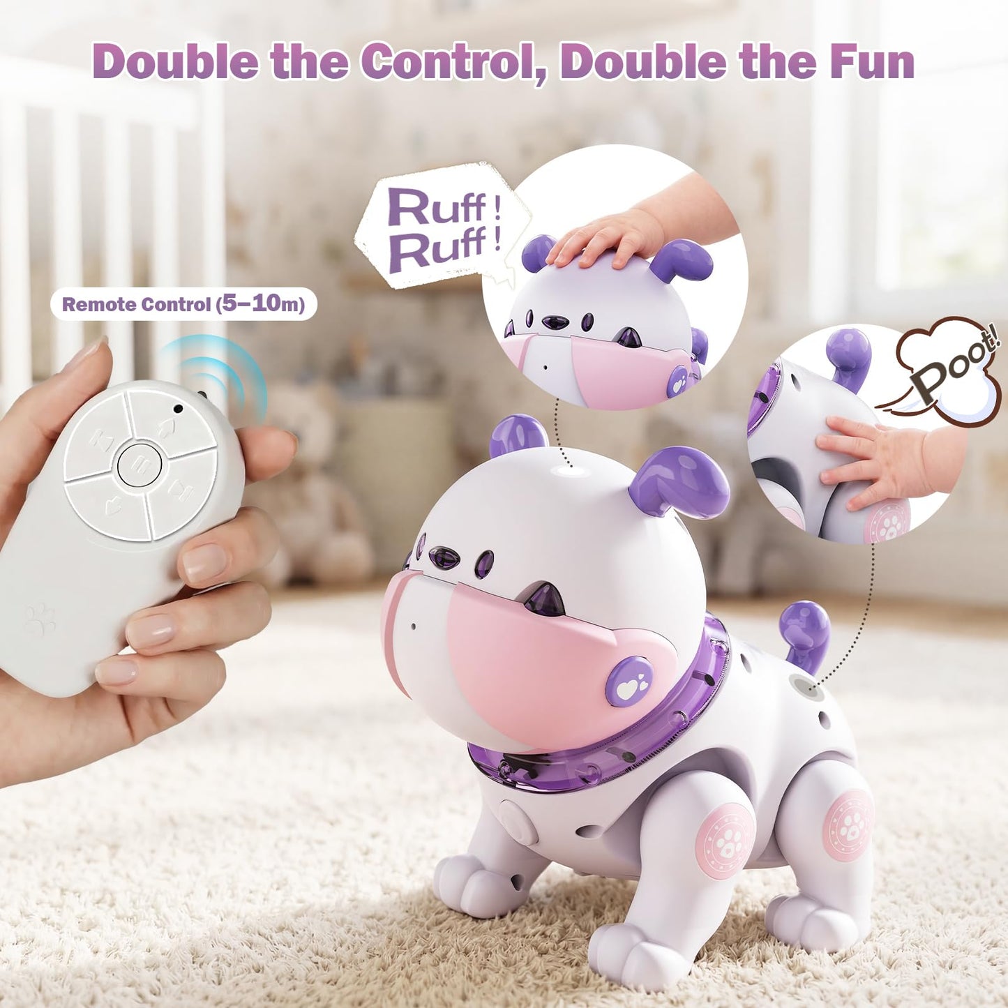 great dachong Baby Toys for 6-12 Months: Musical Crawling Dog Toy with Dancing, Recording & Lights, First Birthday Gift for Boys & Girls, Tummy Time Sensory Toy for Toddlers 1-3