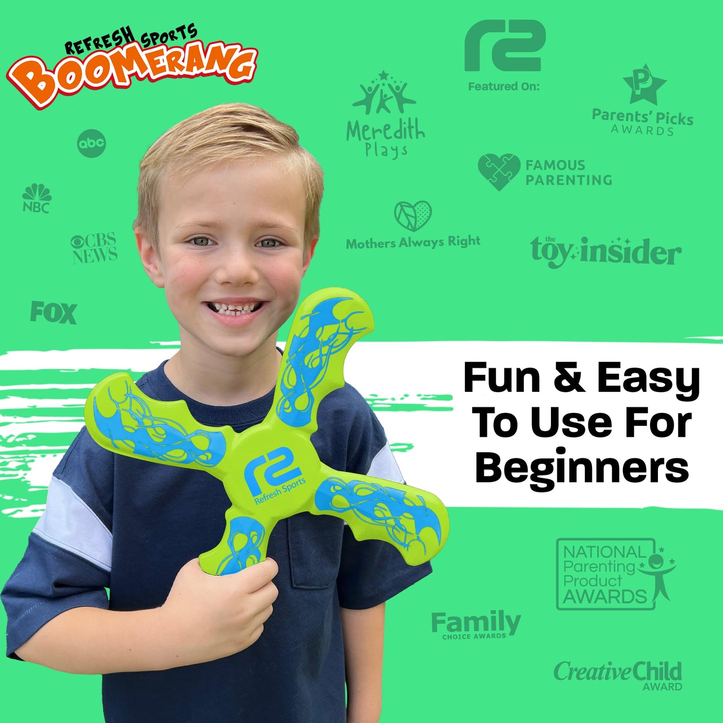 Soft Foam Boomerang - Beach Toys For Boys & Girls - Outdoor Flying Toys for Kids Ages 6 & Up - Fun Boys Toys Age 8-10 Summer Beach Toys For Kids Ages 8-12 Teens & Boy Birthday Gifts Idea For Kids