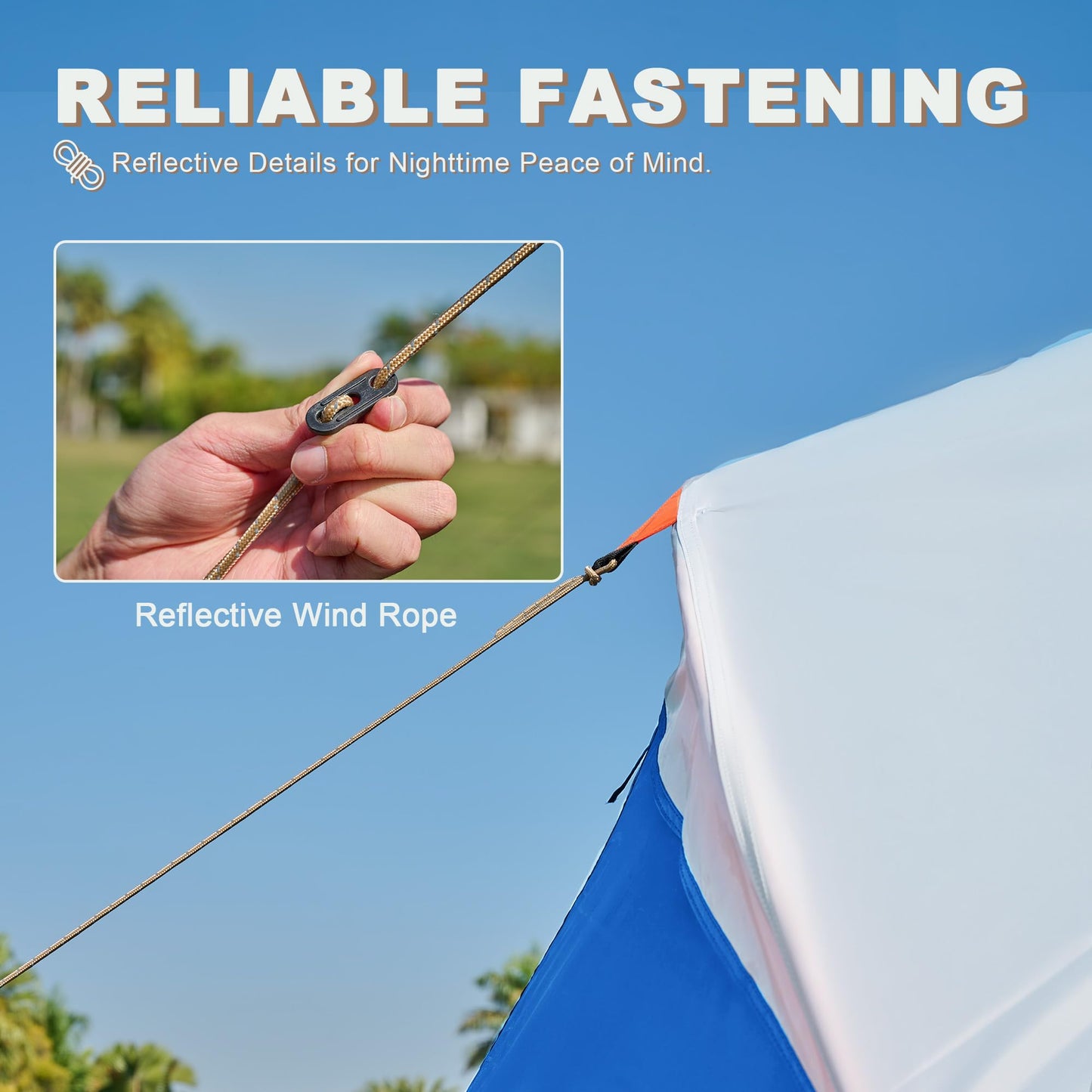 Tents for Camping, Waterproof 10 Person Family Tent with Double Layer & 4 Large Mesh Windows, Weather Resistant Easy Setup 2 Room Big Tent for Music Festival, Parties, 18 X 9 X 6.8Ft