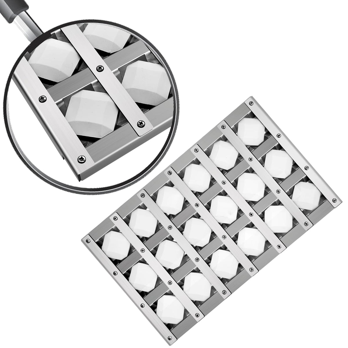 Folocy Grill Burners Grill Briquette Tray for Lynx Sedona Grill L500PS, L600PSR, L700PS, L400PS, L400PSR, L500PSR, L600PS, BBQ Gas Grill Replacement Parts Pipe Tube Ceramic Briquettes, Stainless Steel