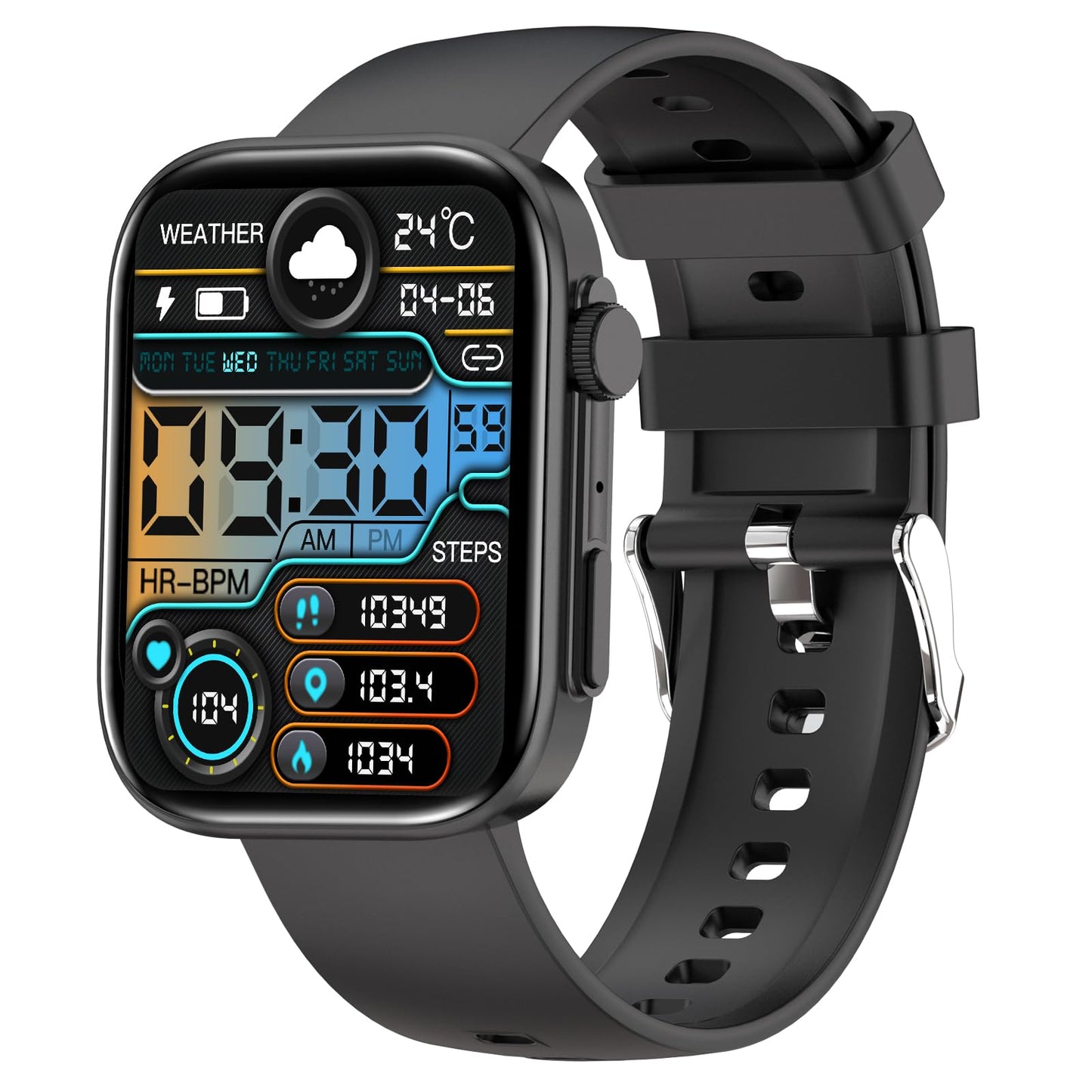 Smart Watches for Men Women, Make/Answer Calls, 2.01" HD Screen with 260+ Watch Faces, Heart Rate/SpO2/Sleep Monitor, 123 Sports Modes, Long Battery Life Fitness Watch Compatible with iPhone Android