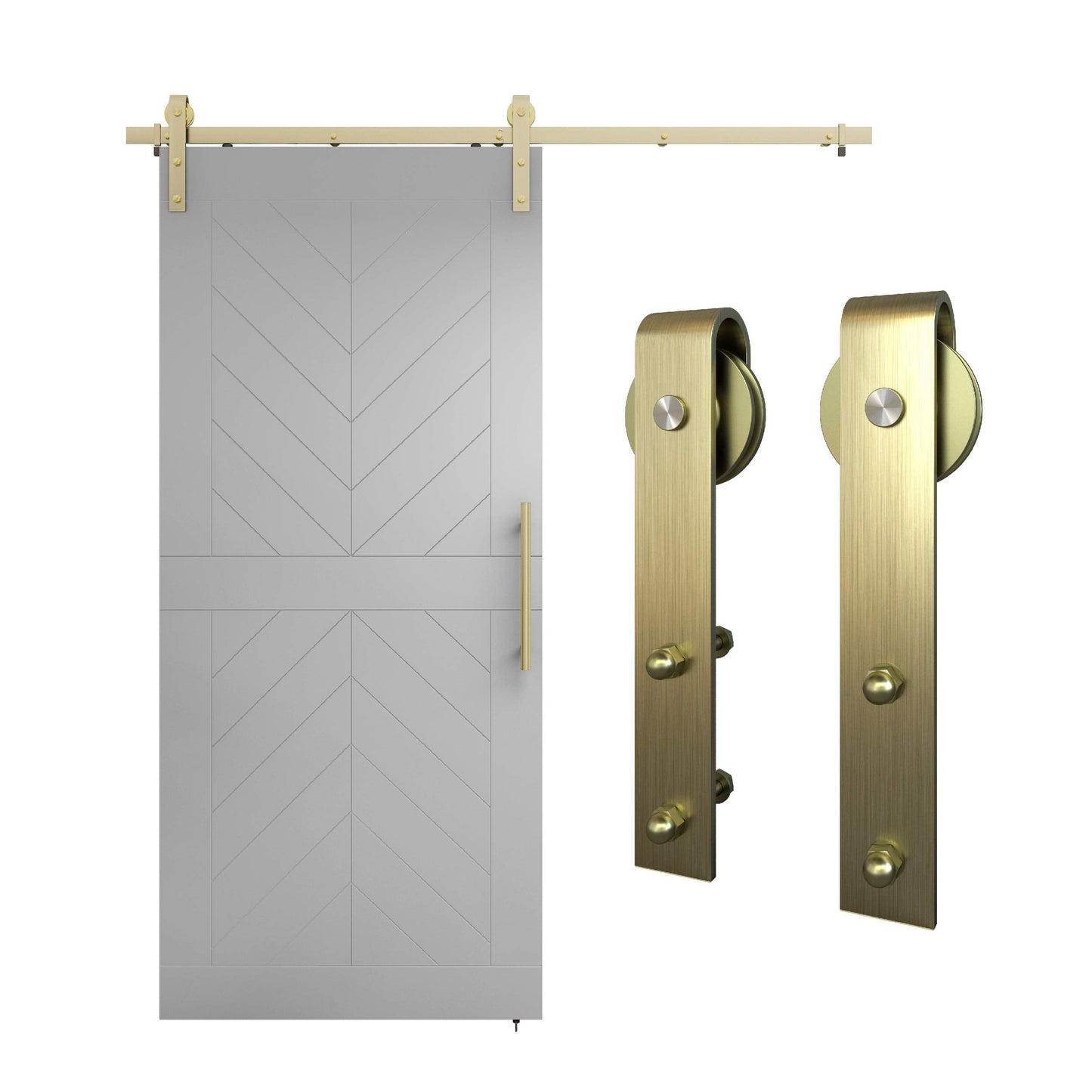 National Hardware N700-006 Designer Interior Barn Door Kit, Brushed Gold, 72"