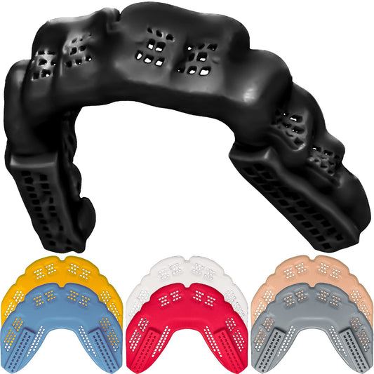 Bulletproof: World’s Thinnest Most Breathable Mouthguard is 3X Stronger! BJJ Lacrosse Football Basketball MMA Wrestling Hockey Rugby Boxing Men Sports Mouth Guard Grinding Teeth Adult Youth Braces