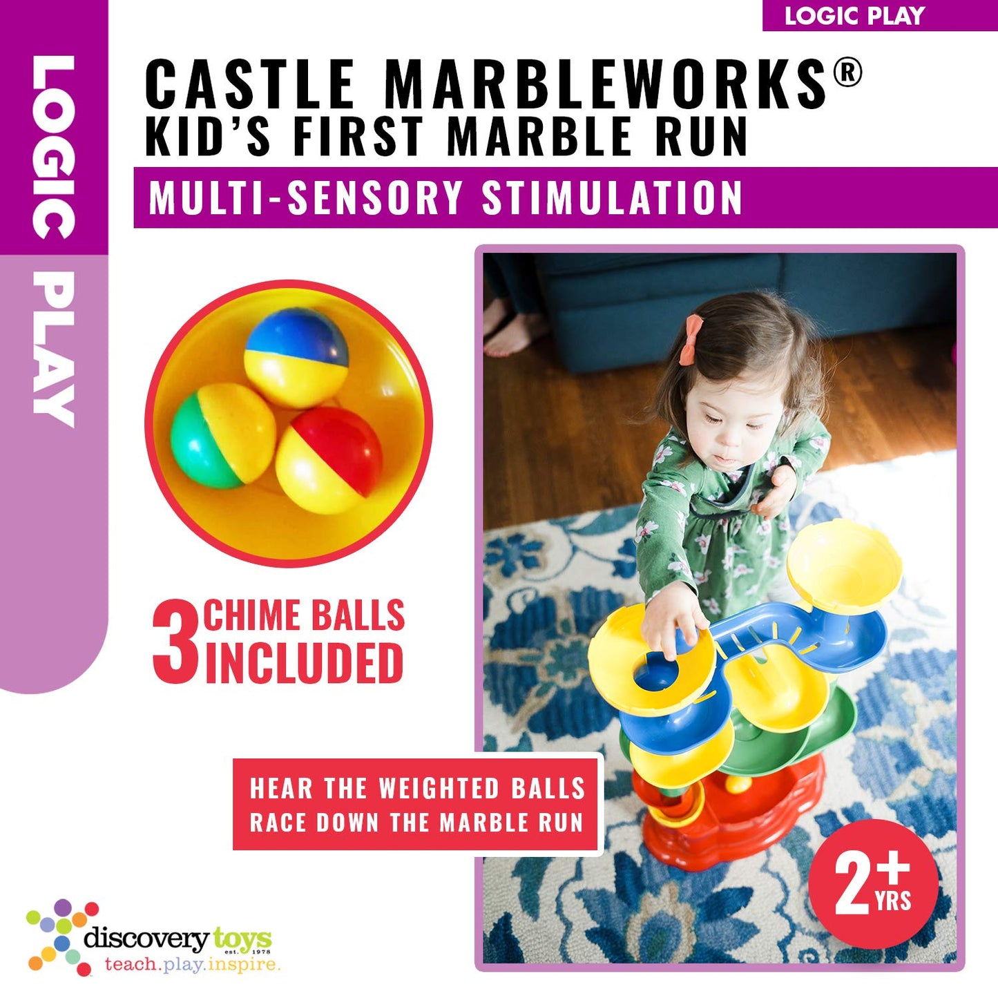 Discovery Toys Castle MARBLEWORKS® Marble Run | Kid-Powered Learning | STEM Educational Building Block Toy Learning & Childhood Development 2 Years Old and Up