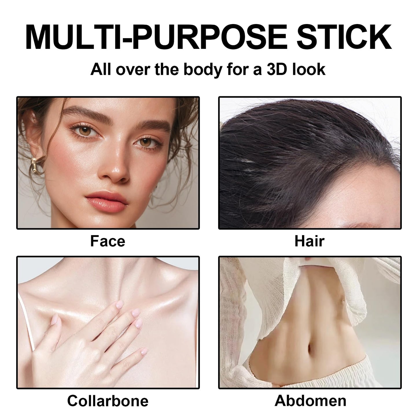 3Pcs Cream Contour Stick Makeup Kit, Shades with Highlighter, Blush and Bronzer Contour Stick for Sculpt the Cheeks, Long Lasting, Waterproof, Matte & Dewy Finish LIGHT MEDIUM(2+5+6)