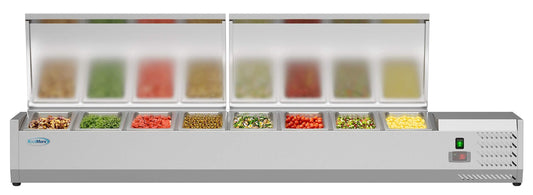 KoolMore SCDC-8P-SSL Commercial-Refrigerator, 71 Inch, Silver
