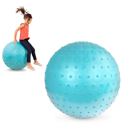 B. toys – 26-Inch Bouncy Hopper Ball Ride On Blue Sit & Bounce for Toddlers, Kids Big Ball for Jumping Play & Exercise Air Pump Included Pouncy Bouncy 3+ Years