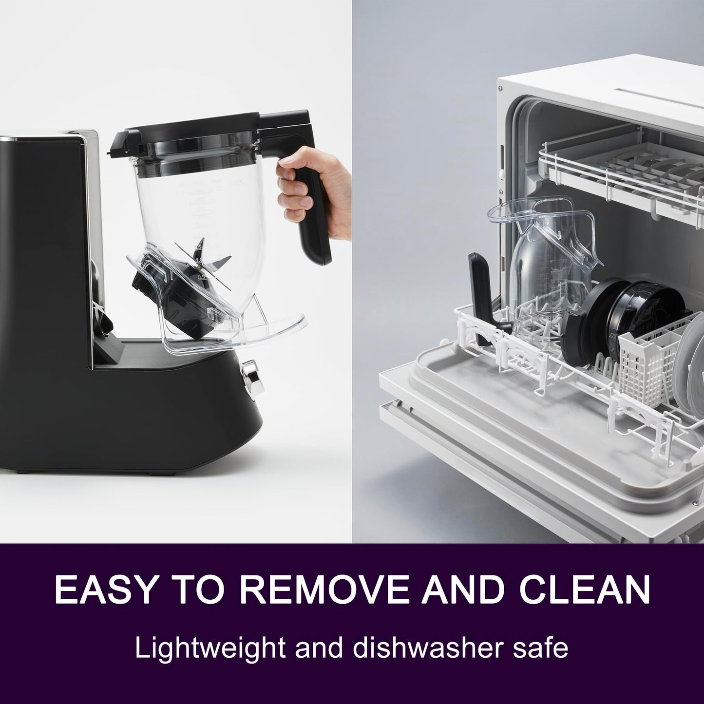 Tiger Smoothie Blender - Japanese Smoothie Maker for Smoothies, Crushed Ice, Milkshakes, Soups, Purees, Sauces, Matcha with Degree Diagonal-Blade Food Processor