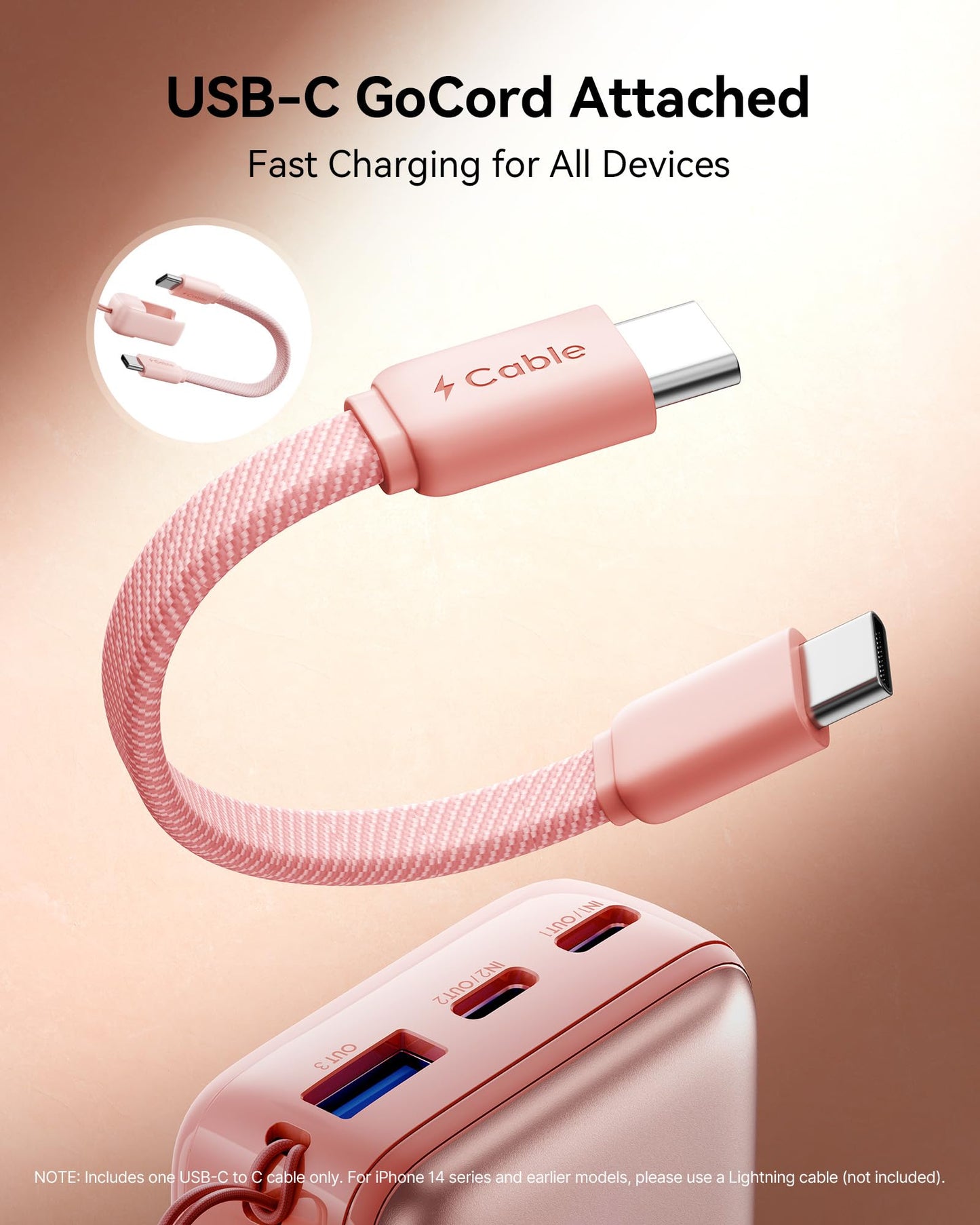 INIU Pocket Size Portable Charger, Ultra Small 10000mAh 45W PD Power Bank, Fast Charging Battery Pack, Travel Essentials Powerbank for iPhone 17 16 Pro Air, Xiaomi 17 Pro Max 16 15 14, S24 etc