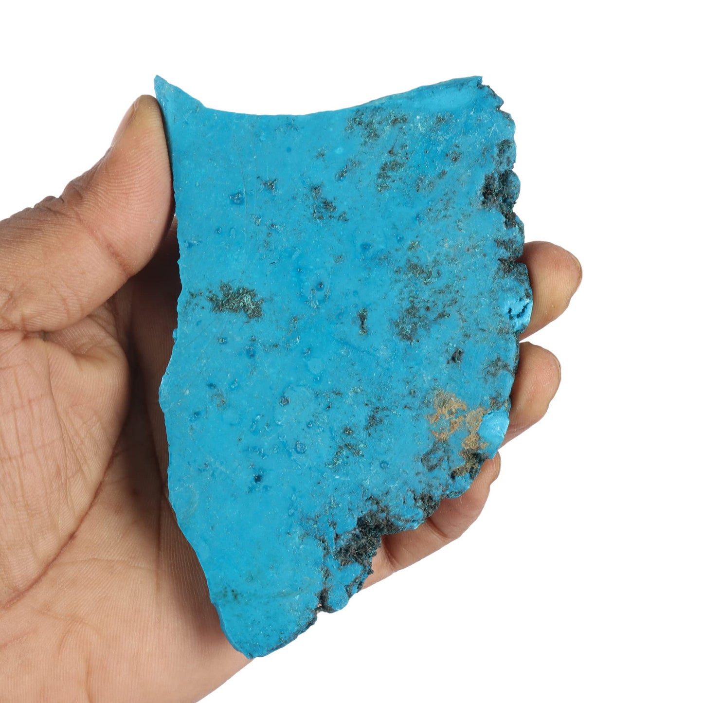 REAL-GEMS Natural Turquoise Rough Gemstone Slab 571 Carat Approx Raw Uncut Mineral Stone Specimen For Jewelry Making And Collectors