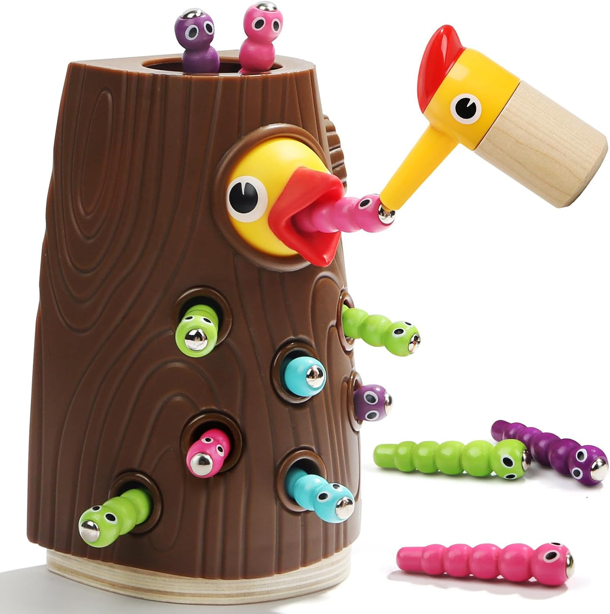 TOP BRIGHT Montessori Toys for 2 Year Old - Magnetic Bird Feeding Games for 2 Year Olds, Learning Toys for Toddlers 2-4 Years, Fine Motor Skills Toys for 2 Year Old Girls and Boys