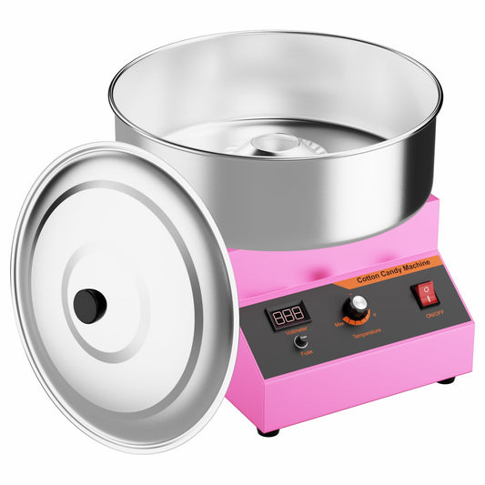 Cotton Candy Machine, Cotton Candy Maker for Home & Business, Professional 110V 1000W Cotton Candy Maker, with Stainless Steel Cover & Sugar Scoop, Candy Floss Machine for Home, Party, Carnival