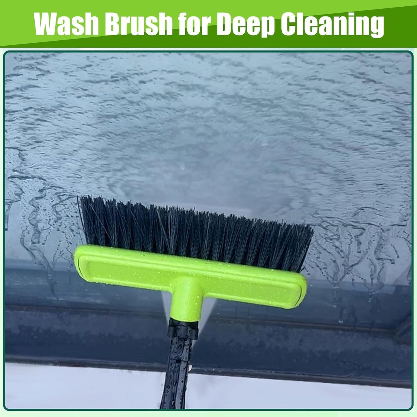 Tool Daily 21FT Telescoping Pressure Washer Wand with Brush, Power Washer Extension Wand, Aluminum Telescopic Gutter Cleaner with 3 Curved Rods, 5 Sprayer Nozzle Tips and Adjustable Belt, 4000 PSI