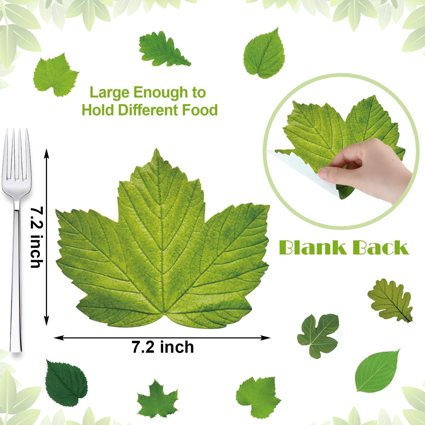 Tenceur 150 Pcs Parchment Paper Leaves 7.2 in Spring Cheese Papers Leaves Charcuterie Boards Spring Summer Parchments Sheet Decorative for Plate Table Festival Party Food Serving, 10 Styles