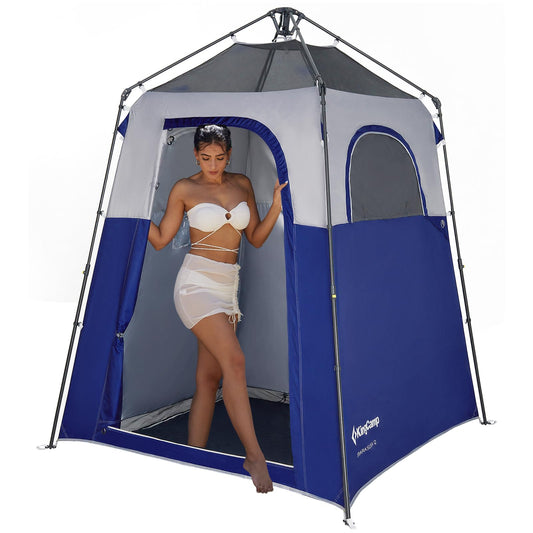 KingCamp Instant Shower Tent, Portable Superior Stable Privacy Shelter, Large Room Outdoor Toilet Tent with Floor for Beach, Camping & Hiking, Setup in Under 60s