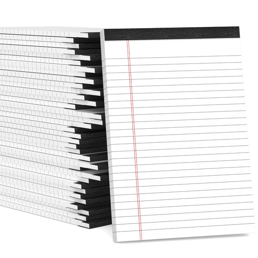 Legal Pads 5x8 Inch Writing Pads for Office Note Pads 5x8 for Work 80 GSM Paper College Ruled Legal Pad To Do List Notepad 30 Sheets 6 Pack Notebook Writing Pad Notepads for Grocery List Shopping List