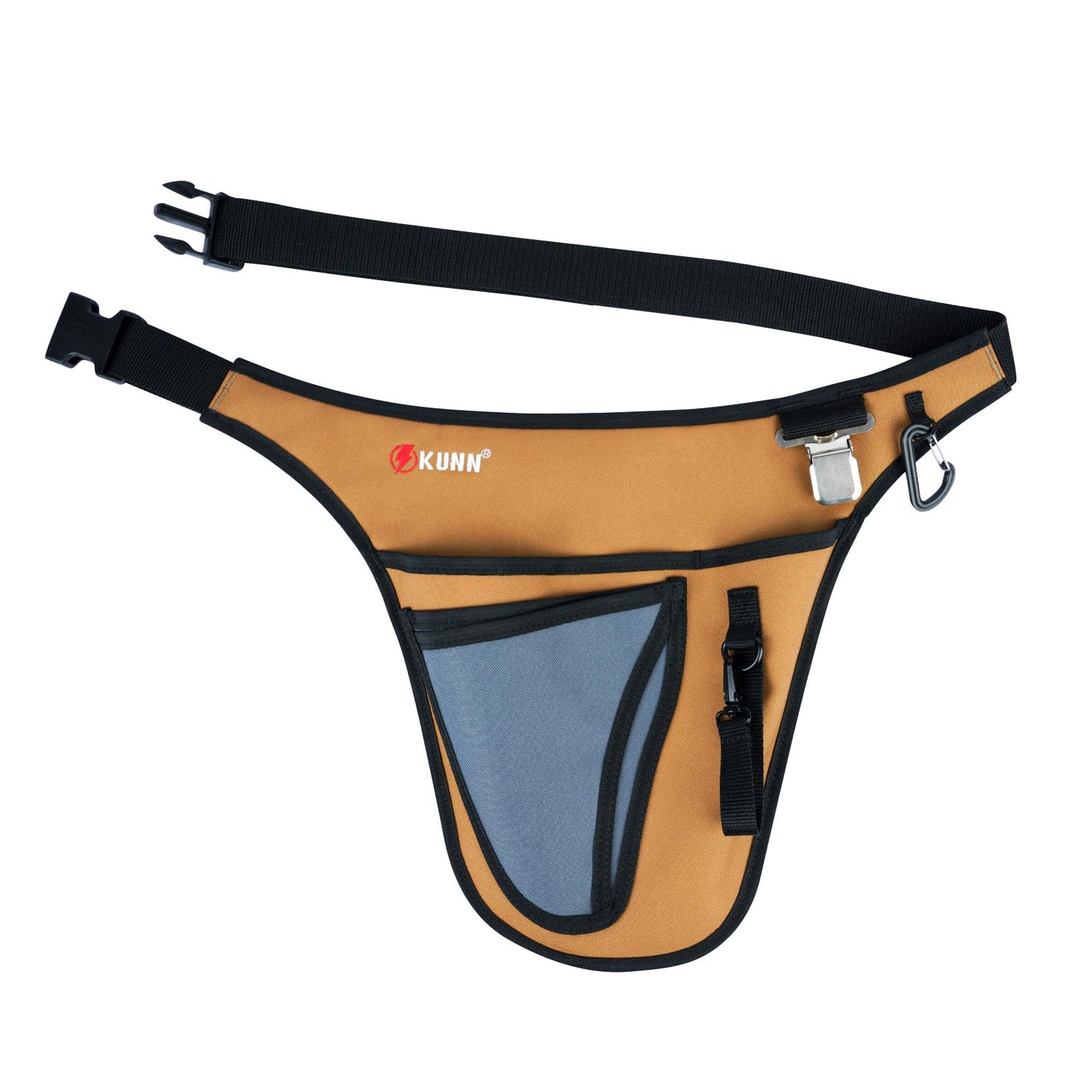 KUNN Garden Tool Waist Belt - 4 Deep Pockets Tool Apron for Women Men,Utility Pouch for Gardening,Electrican,Florists,Plumbing