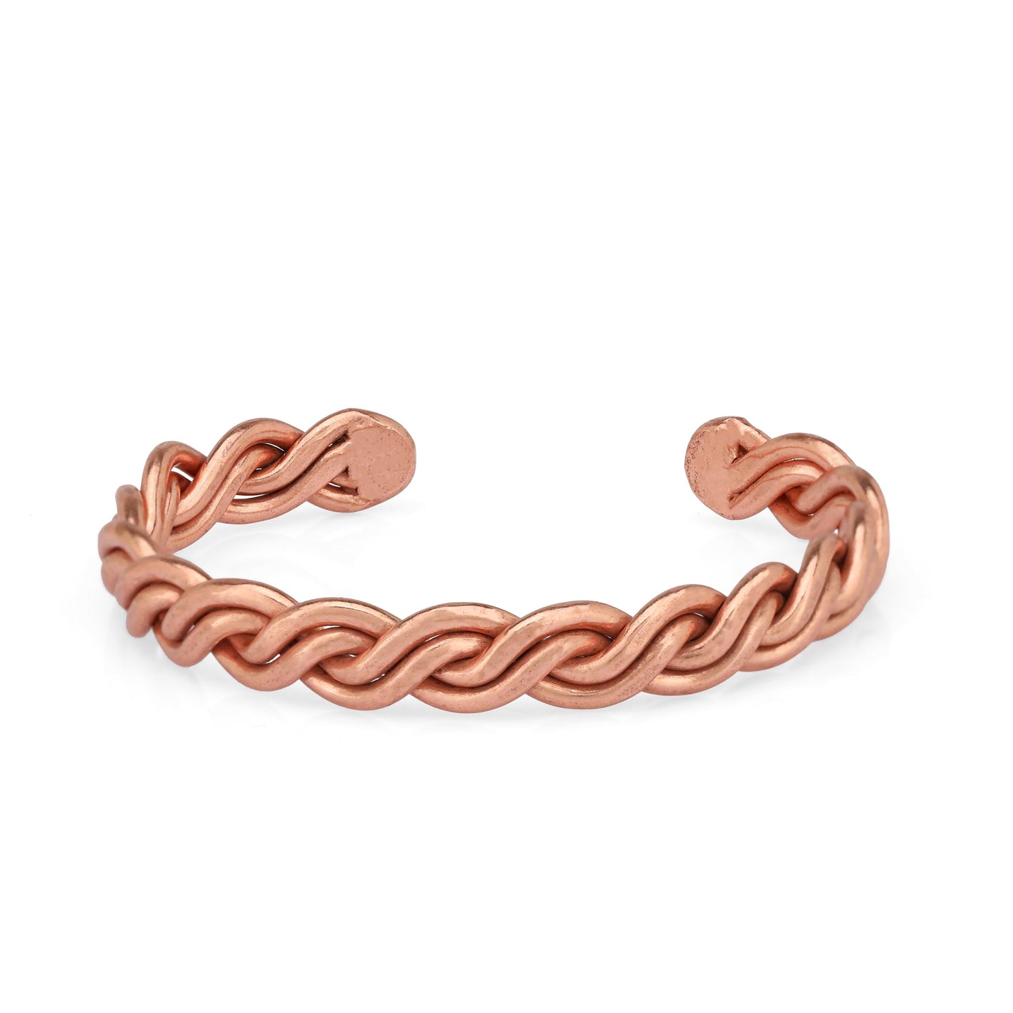 tunarts Handmade Elegant Copper Bracelet for Women and Men-Pure Copper Bracelet for Pain Relief-Adjustable,Thickest,Twisted Copper Wire Bracelet (red helix-small)