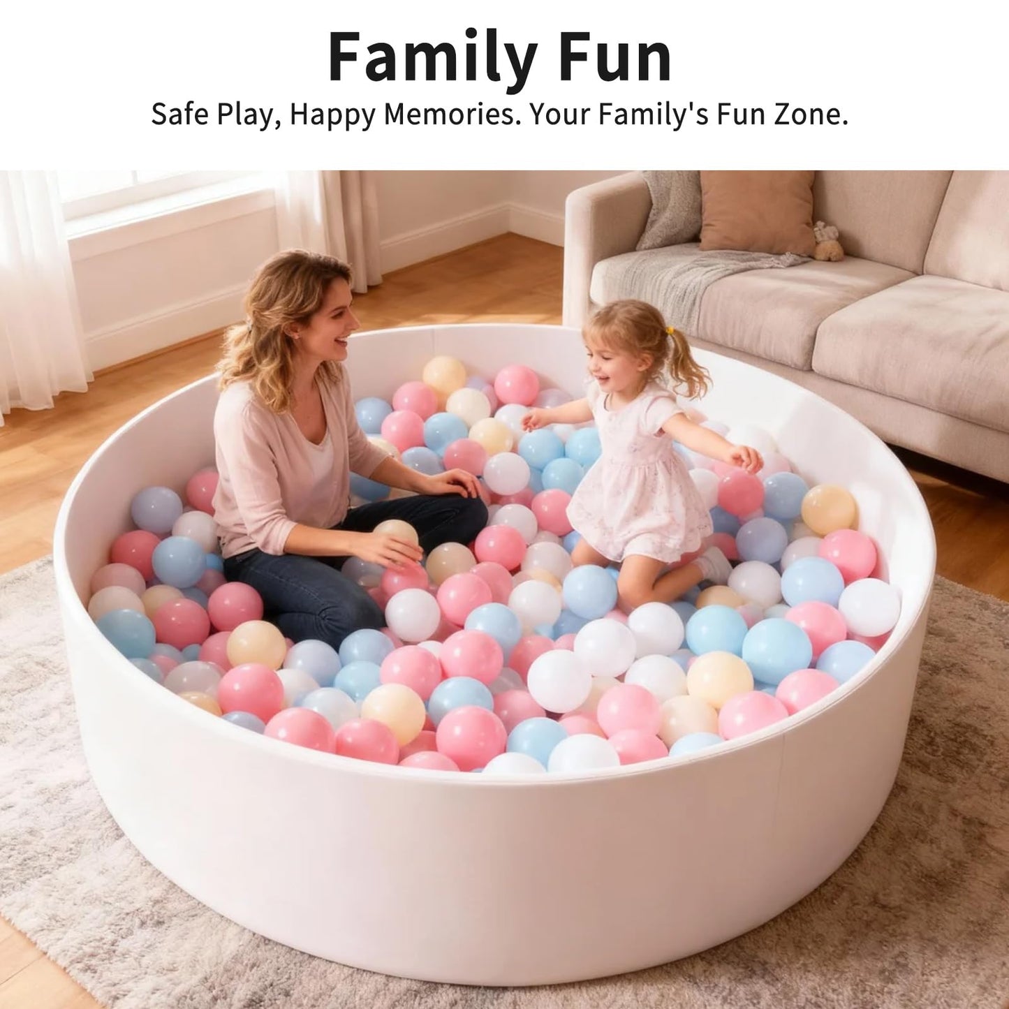 Heopeis Ball Pit Balls for Toddlers, 100 pcs Pastel Plastic Toy Balls for Kids, Macaron Pit Balls for Baby Toddler Birthday Christmas, Ball Pool Play Tent, Baby Kiddie Pool Toys, Party Decoration
