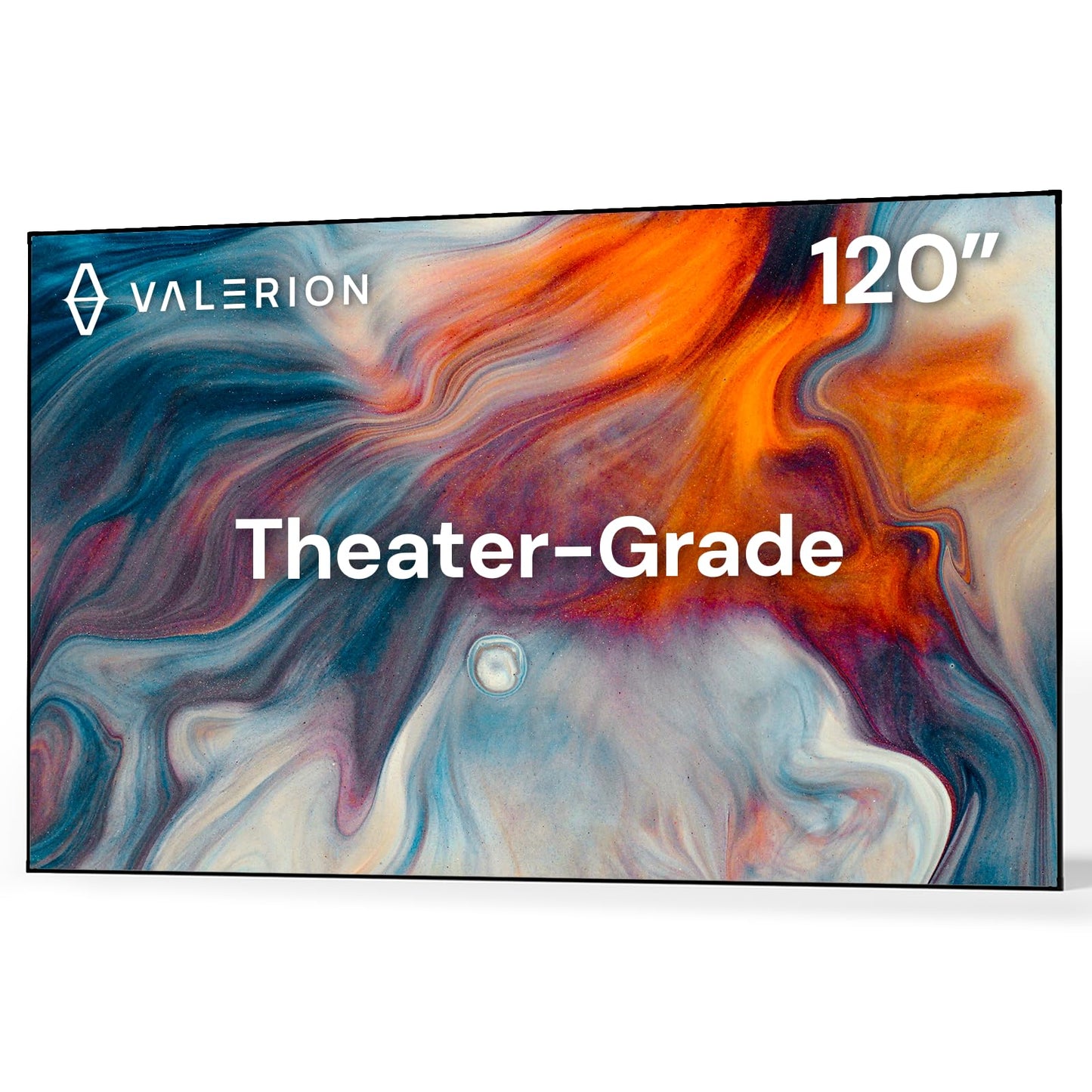 Valerion 120-inch Fixed Frame Projector Screen, 1.3 dB Gain, 80% PQE, 4K/8K Ultra HD, 3D Wall Mount Projector Screen, Works with Long Throw, Short Throw & Ultra Short Throw Projectors