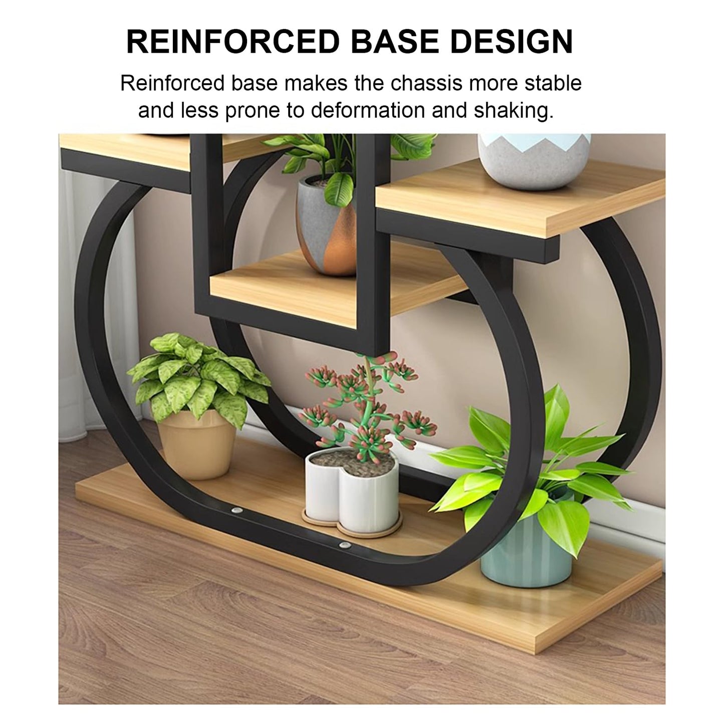 DJVHSRI 4-Tier Iron Flower Stand - Heart-Shaped Indoor Plant Display Rack Corner Storage for Garden Balcony and Courtyard - Stylish Metal Flower Pot Holder,7