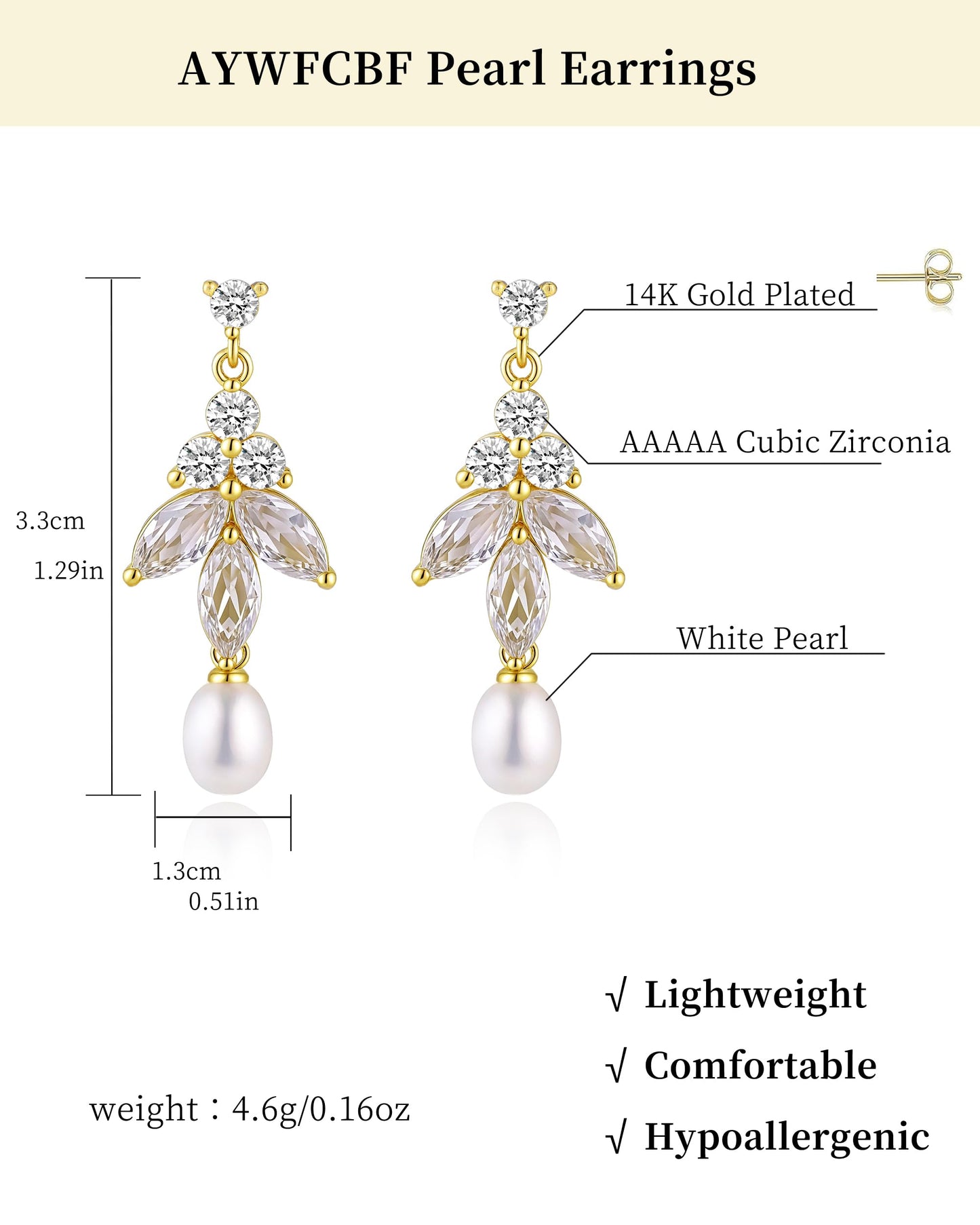 Pearl Earrings for Women, Trendy Silver Dangle Pearl Earrings Bridal Shower Gifts Wedding jewelry for Women