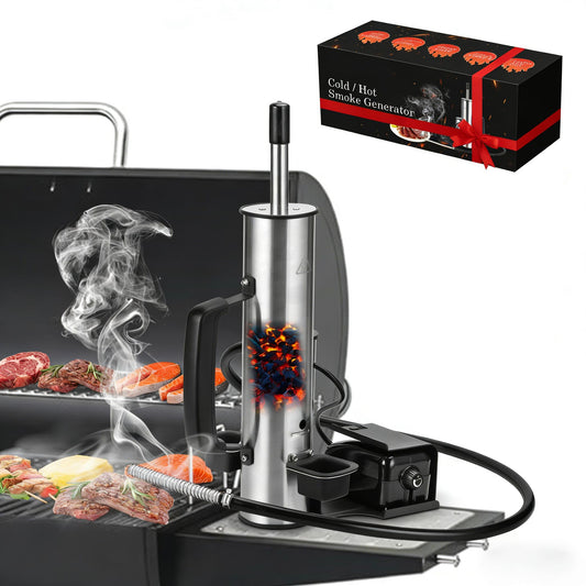 2026 Portable Electric Smoke Generator, Adjustable Smoke Control & Fits 99% Pellet Smokers & Grills, Cold/Hot Smoking Modes for Meats, Salmon & Cheeses – Great Gift Idea for Smoke Lovers