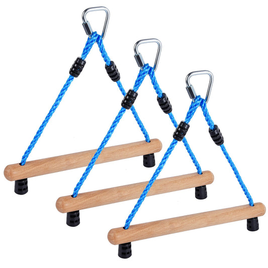 ChengFu Ninja Monkey Bars, Monkey Bars for Kids, Monkey Bars, Swing Accessory Sets, Obstacle Course Trapeze Bars for Outside Training Equipment (3pcs)