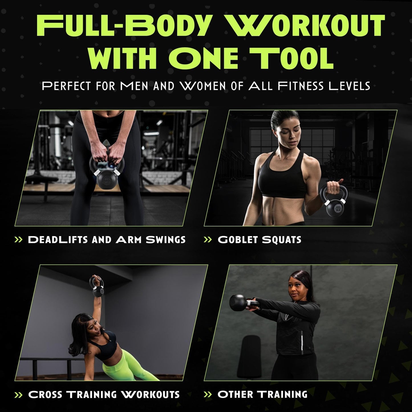 Rage Fitness Kettlebells, Single-cast Iron, No-welded Joints, Wide Handle, Strength Training Kettlebells, Cast Iron Kettlebell Set, Powder Coated Kettlebell Weights For Maximum Durability, Men & Women