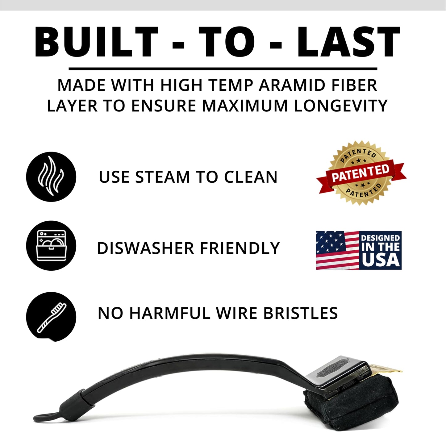 Grill Rescue BBQ Replaceable Scraper Cleaning Head, [Rescue-Upgraded], Bristle Free, Durable and Unique Scraper Tools for Cast Iron or Stainless-Steel Grates, Barbecue Cleaner (Rescue Pro Head)