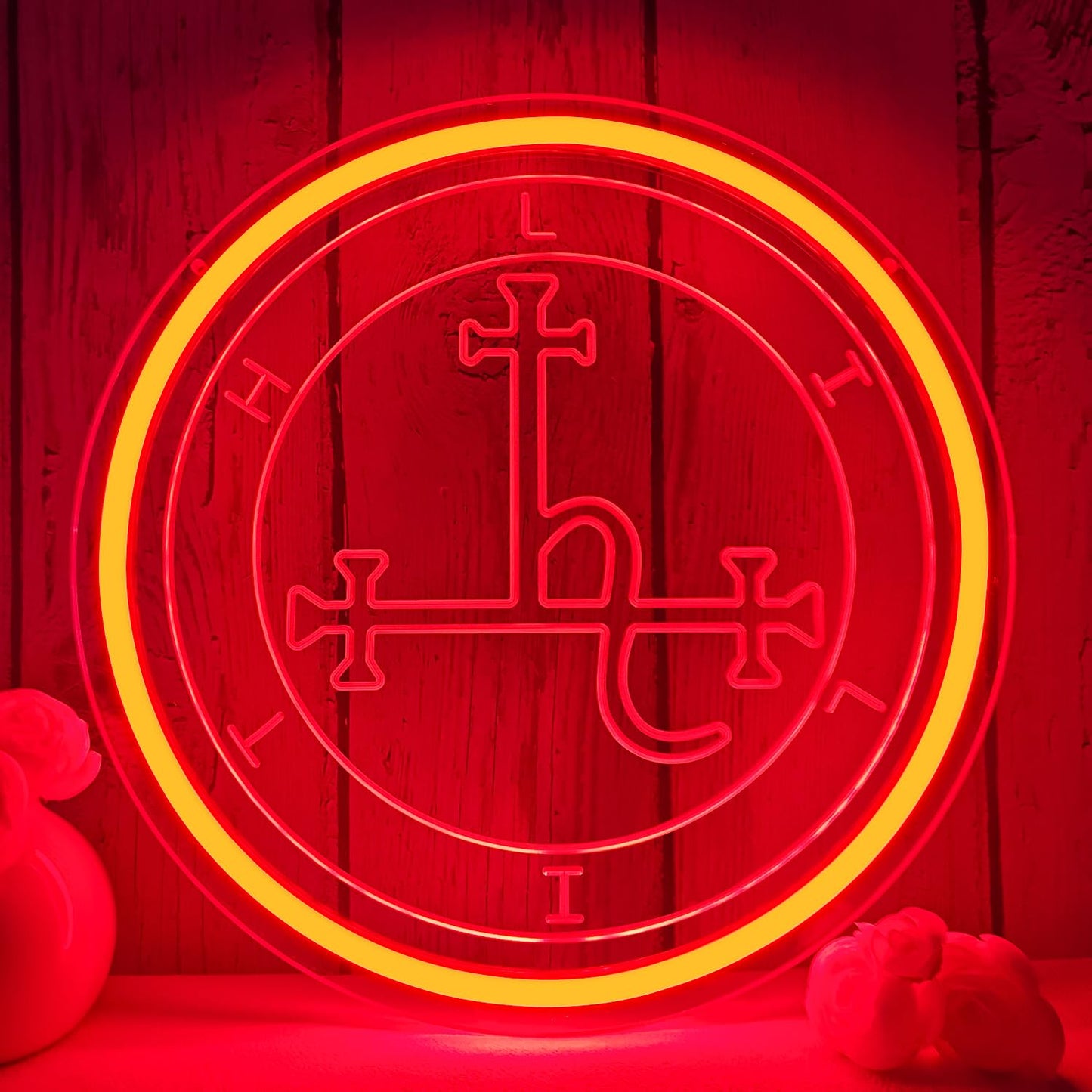 Vveikea Lilith Sigil Neon Sign Dimmable Sigil of Lilith Neon Lights Spiritual Wall Decor Goddess Lillith LED Sign Mythological Symbol Wall Art Gothic Witch Pagan Gifts