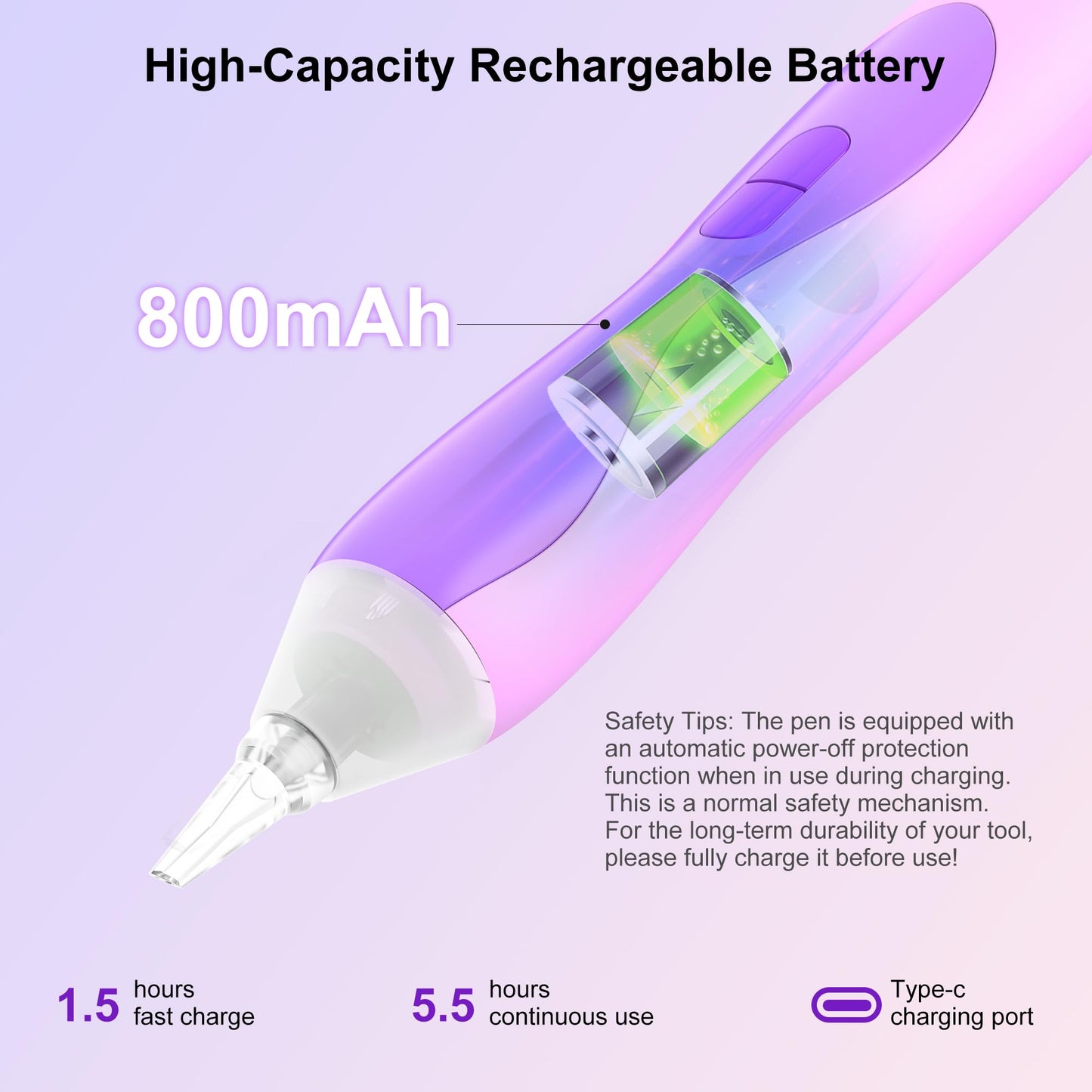 Electric Diamond Art Pens with Light, Diamond Art Kits for Adults, Wireless, Rechargeable, 3 Brightness Levels, Ergonomic Grip and Extra Tips, Quiet Suction Diamond Painting Pen
