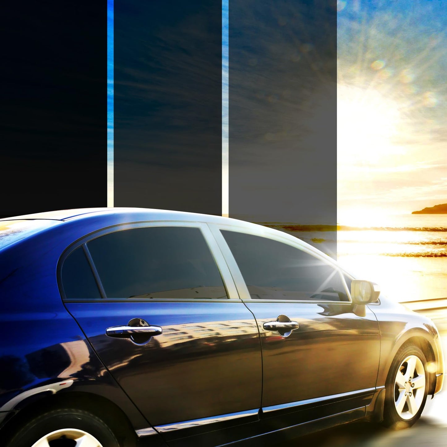 PAMAGOO Window Tint Car 20% VLT, 60" x100' Ceramic Window Roll for Privacy Sun & Glare Protection UV Heat Blocking, Scratch Resistant 5-Layer