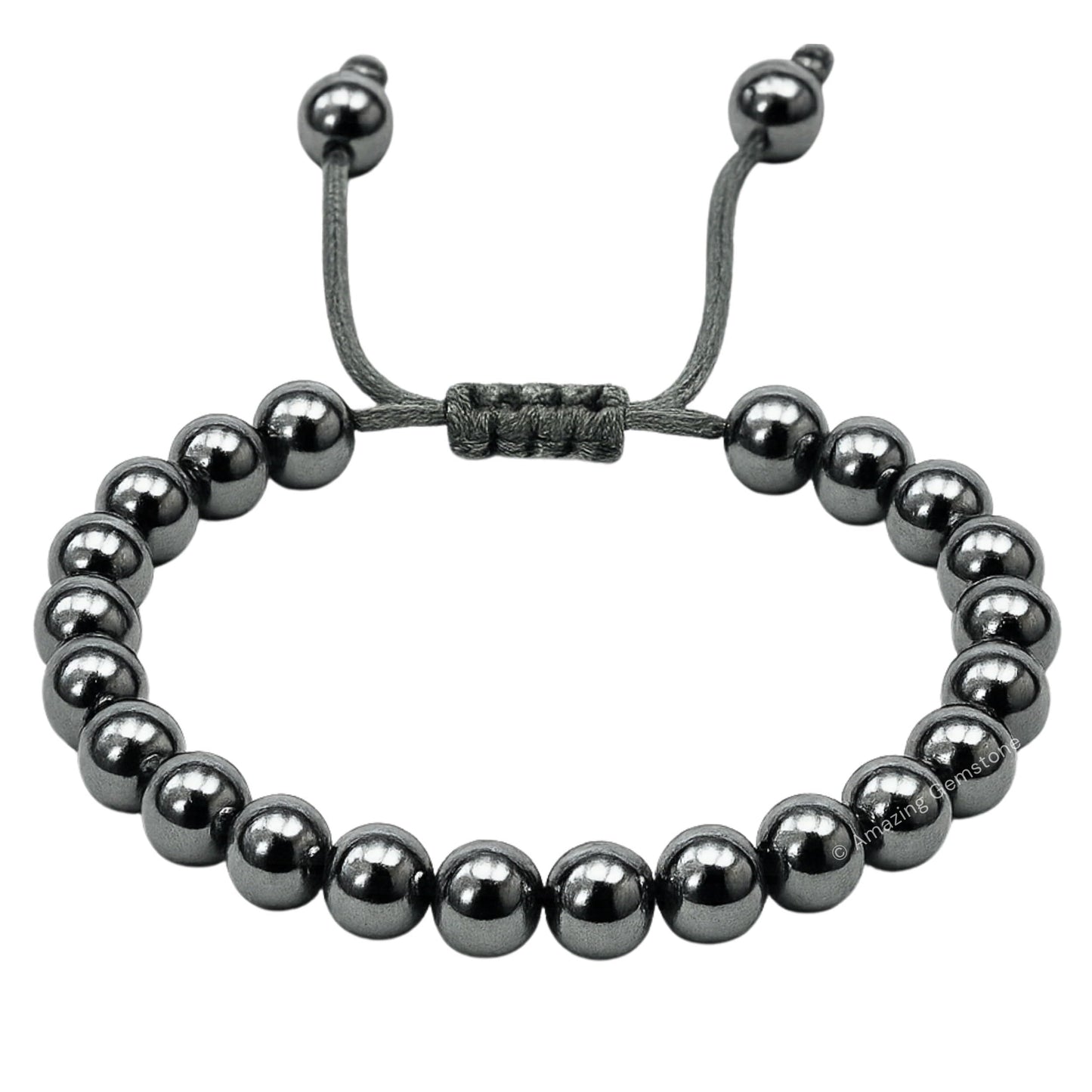 Amazing Gemstone Terahertz Stone Bracelet for Women Men's Gifts - Protection Healing Crystal Bracelet - 8mm Gemstone Beaded Adjustable Bracelet