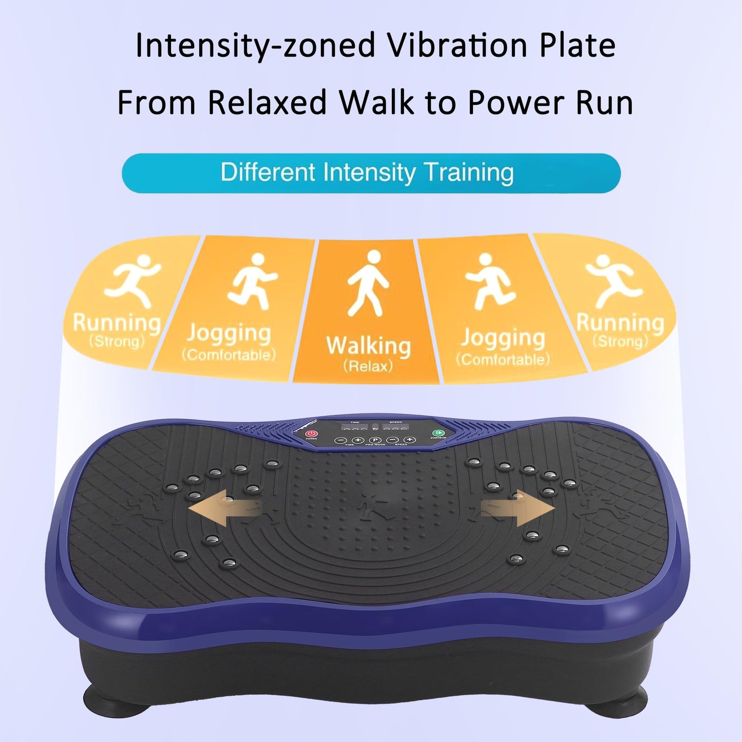 Vibration Plate Exercise Machine – Power Vibrating Plate for Lymphatic Drainage Weight Loss, Shake Plate Exercise Platform with Touch Screen & Resistance Bands, Equipment for Women Men (MN-0078-RED)